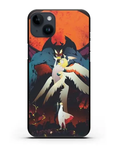 Чехол аниме Человек-дьявол плакса (Devilman crybaby) Акира и Рё арт силиконовый для iPhone 14 Plus