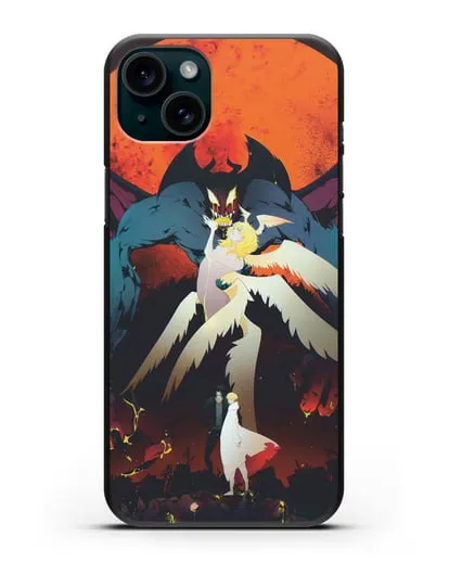 Чехол аниме Человек-дьявол плакса (Devilman crybaby) Акира и Рё арт силиконовый для iPhone 15 Plus