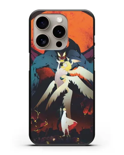 Чехол аниме Человек-дьявол плакса (Devilman crybaby) Акира и Рё арт силиконовый для iPhone 15 Pro