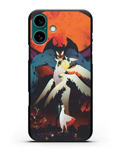 Чехол аниме Человек-дьявол плакса (Devilman crybaby) Акира и Рё арт силиконовый для iPhone 16 Plus