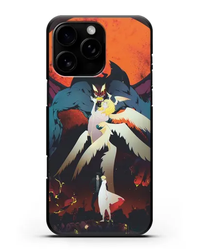 Чехол аниме Человек-дьявол плакса (Devilman crybaby) Акира и Рё арт силиконовый для iPhone 16 Pro Max