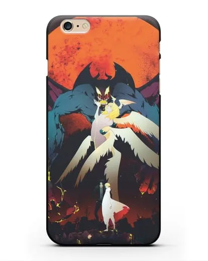 Чехол аниме Человек-дьявол плакса (Devilman crybaby) Акира и Рё арт силиконовый для iPhone 6 Plus