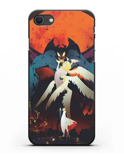 Чехол аниме Человек-дьявол плакса (Devilman crybaby) Акира и Рё арт силиконовый для iPhone SE 2020