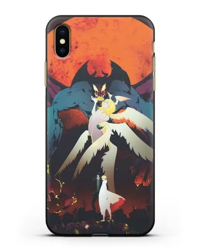 Чехол аниме Человек-дьявол плакса (Devilman crybaby) Акира и Рё арт силиконовый для iPhone XS Max