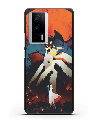 Чехол аниме Человек-дьявол плакса (Devilman crybaby) Акира и Рё арт силиконовый для Xiaomi Poco F5 Pro