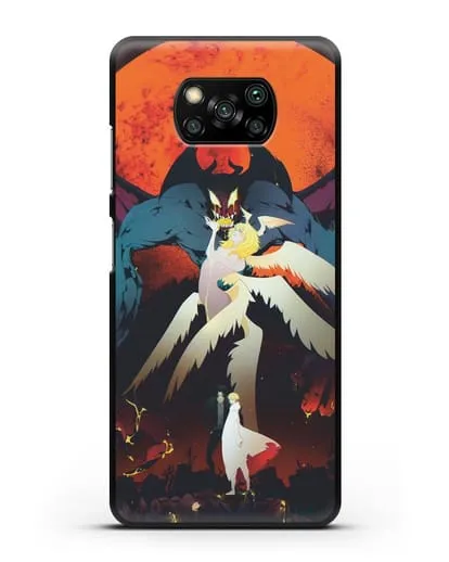 Чехол аниме Человек-дьявол плакса (Devilman crybaby) Акира и Рё арт силиконовый для Xiaomi Poco X3 Pro