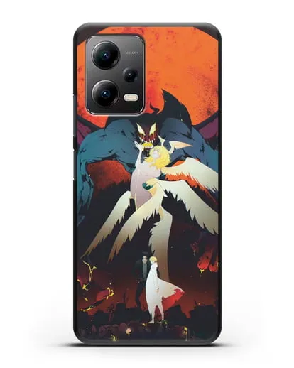 Чехол аниме Человек-дьявол плакса (Devilman crybaby) Акира и Рё арт силиконовый для Xiaomi Poco X5