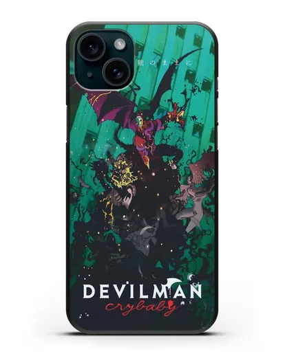 Чехол аниме Человек-дьявол плакса (Devilman crybaby) постер сериала силиконовый для iPhone 15 Plus