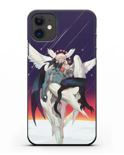 Чехол аниме Человек-дьявол плакса (Devilman crybaby) Акира и Рё арт силиконовый для iPhone 11