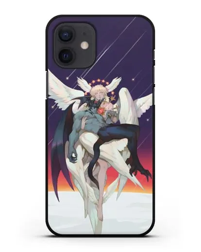 Чехол аниме Человек-дьявол плакса (Devilman crybaby) Акира и Рё арт силиконовый для iPhone 12