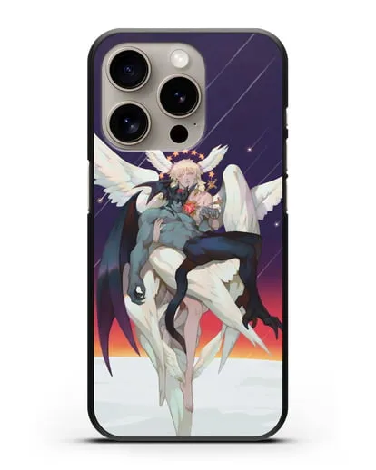 Чехол аниме Человек-дьявол плакса (Devilman crybaby) Акира и Рё арт силиконовый для iPhone 15 Pro