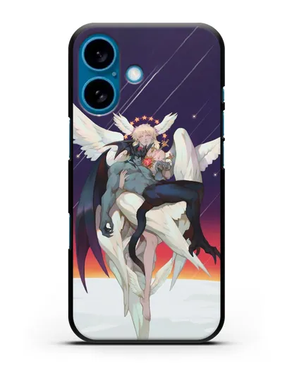 Чехол аниме Человек-дьявол плакса (Devilman crybaby) Акира и Рё арт силиконовый для iPhone 16