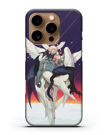 Чехол аниме Человек-дьявол плакса (Devilman crybaby) Акира и Рё арт силиконовый для iPhone 16 Pro