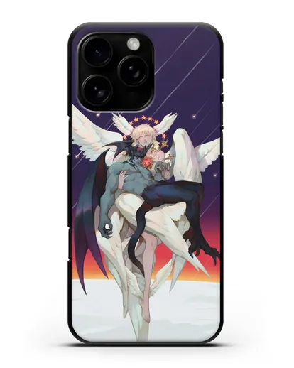 Чехол аниме Человек-дьявол плакса (Devilman crybaby) Акира и Рё арт силиконовый для iPhone 16 Pro Max