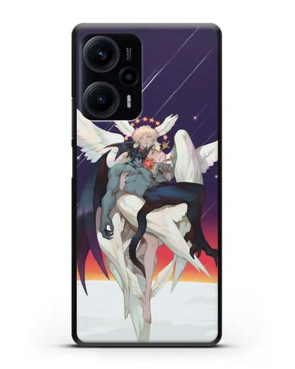 Чехол аниме Человек-дьявол плакса (Devilman crybaby) Акира и Рё арт силиконовый для Xiaomi Poco F5