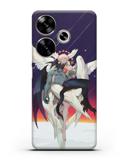 Чехол аниме Человек-дьявол плакса (Devilman crybaby) Акира и Рё арт силиконовый для Xiaomi Poco F6