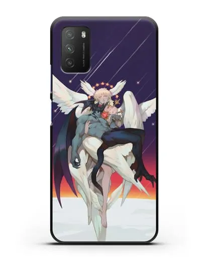 Чехол аниме Человек-дьявол плакса (Devilman crybaby) Акира и Рё арт силиконовый для Xiaomi Poco M3