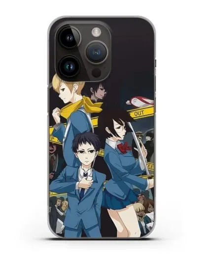 Чехол аниме Дюрарара!! (Durarara!!) Микадо и Анри силиконовый для iPhone 14 Pro