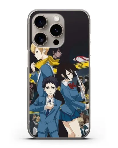 Чехол аниме Дюрарара!! (Durarara!!) Микадо и Анри силиконовый для iPhone 15 Pro
