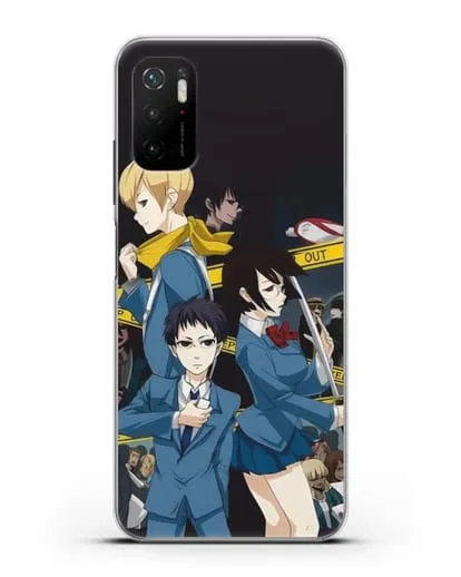 Чехол аниме Дюрарара!! (Durarara!!) Микадо и Анри силиконовый для Xiaomi Poco M3 Pro