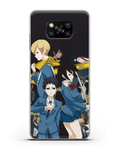 Чехол аниме Дюрарара!! (Durarara!!) Микадо и Анри силиконовый для Xiaomi Poco X3 Pro