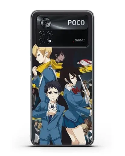 Чехол аниме Дюрарара!! (Durarara!!) Микадо и Анри силиконовый для Xiaomi Poco X4 Pro