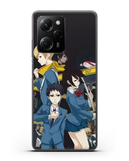 Чехол аниме Дюрарара!! (Durarara!!) Микадо и Анри силиконовый для Xiaomi Poco X5 Pro