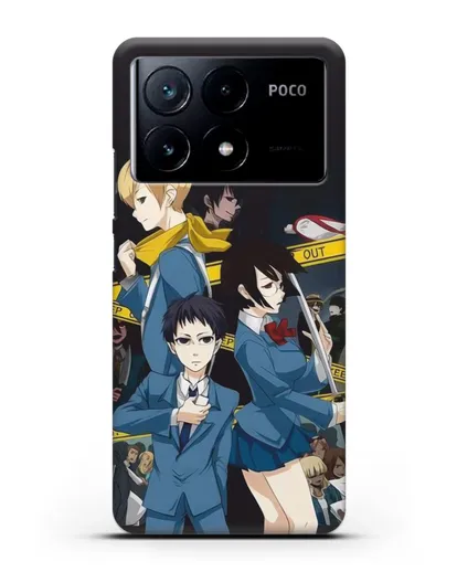 Чехол аниме Дюрарара!! (Durarara!!) Микадо и Анри силиконовый для Xiaomi Poco X6 Pro