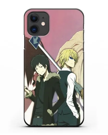 Чехол аниме Дюрарара!! (Durarara!!) Шизуо и Изая силиконовый для iPhone 11