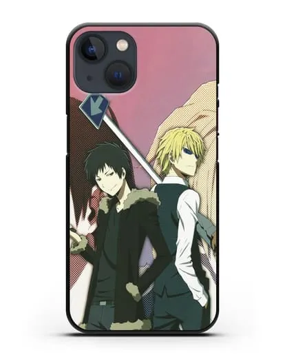 Чехол аниме Дюрарара!! (Durarara!!) Шизуо и Изая силиконовый для iPhone 13