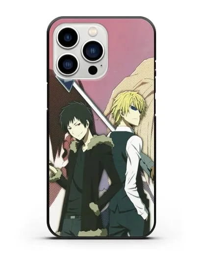 Чехол аниме Дюрарара!! (Durarara!!) Шизуо и Изая силиконовый для iPhone 13 Pro