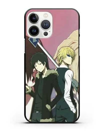 Чехол аниме Дюрарара!! (Durarara!!) Шизуо и Изая силиконовый для iPhone 13 Pro Max
