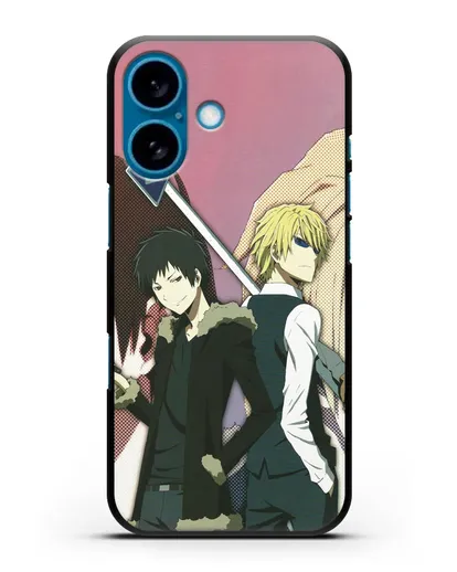 Чехол аниме Дюрарара!! (Durarara!!) Шизуо и Изая силиконовый для iPhone 16