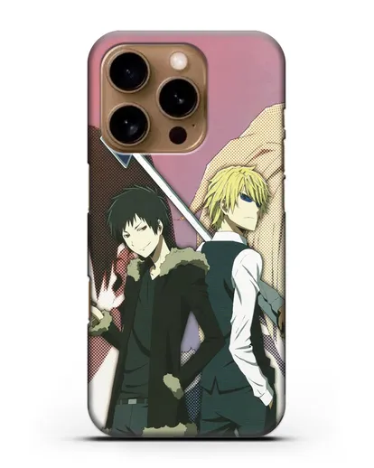 Чехол аниме Дюрарара!! (Durarara!!) Шизуо и Изая силиконовый для iPhone 16 Pro