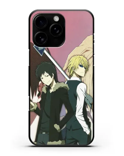 Чехол аниме Дюрарара!! (Durarara!!) Шизуо и Изая силиконовый для iPhone 16 Pro Max