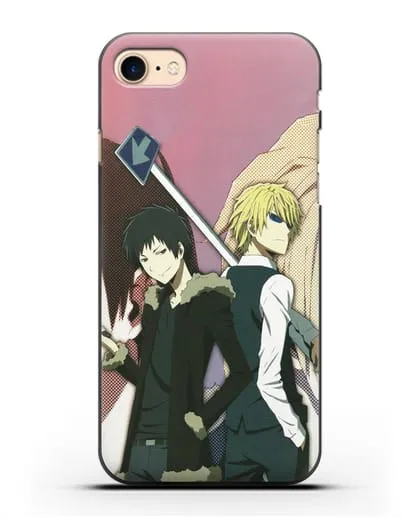 Чехол аниме Дюрарара!! (Durarara!!) Шизуо и Изая силиконовый для iPhone 7