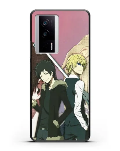 Чехол аниме Дюрарара!! (Durarara!!) Шизуо и Изая силиконовый для Xiaomi Poco F5 Pro