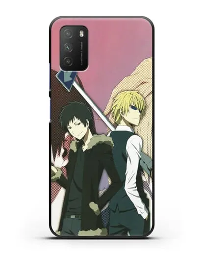 Чехол аниме Дюрарара!! (Durarara!!) Шизуо и Изая силиконовый для Xiaomi Poco M3