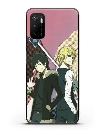 Чехол аниме Дюрарара!! (Durarara!!) Шизуо и Изая силиконовый для Xiaomi Poco M3 Pro