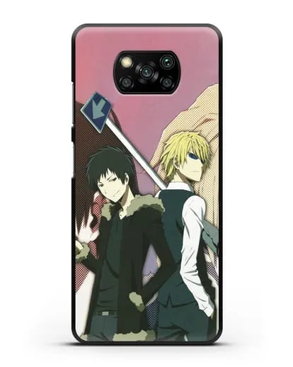 Чехол аниме Дюрарара!! (Durarara!!) Шизуо и Изая силиконовый для Xiaomi Poco X3 Pro
