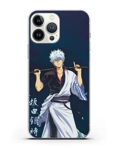 Чехол аниме Гинтама (Gintama) Саката гинтоки силиконовый для iPhone 13 Pro Max