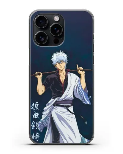 Чехол аниме Гинтама (Gintama) Саката гинтоки силиконовый для iPhone 15 Pro Max