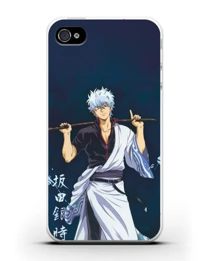 Чехол аниме Гинтама (Gintama) Саката гинтоки силиконовый для iPhone 4/4s