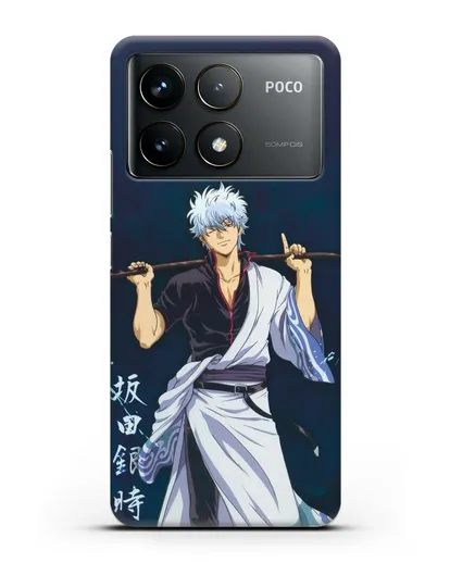 Чехол аниме Гинтама (Gintama) Саката гинтоки силиконовый для Xiaomi Poco F6 Pro