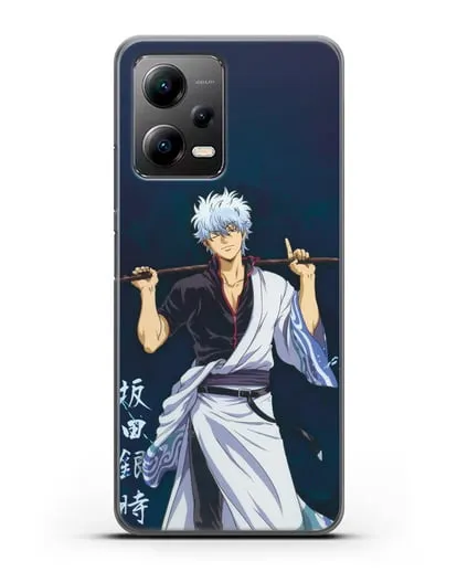 Чехол аниме Гинтама (Gintama) Саката гинтоки силиконовый для Xiaomi Poco X5