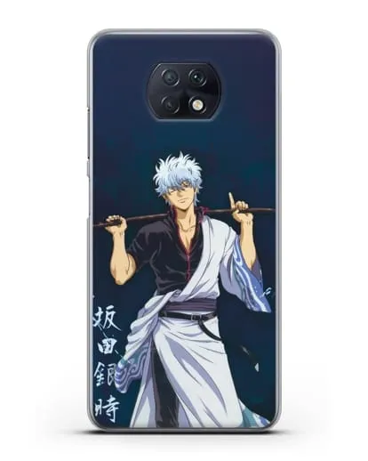 Чехол аниме Гинтама (Gintama) Саката гинтоки силиконовый для Xiaomi Redmi Note 9T