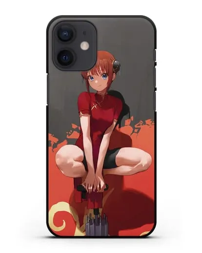 Чехол аниме Гинтама (Gintama) Кагура силиконовый для iPhone 12 mini