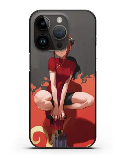 Чехол аниме Гинтама (Gintama) Кагура силиконовый для iPhone 14 Pro