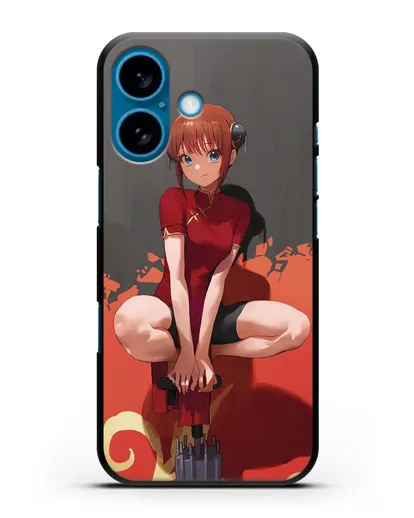 Чехол аниме Гинтама (Gintama) Кагура силиконовый для iPhone 16