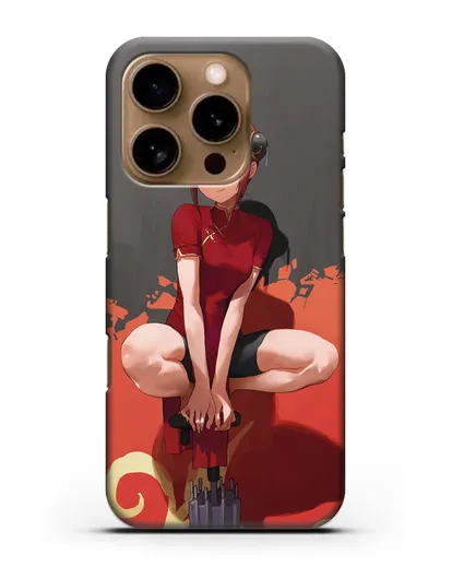 Чехол аниме Гинтама (Gintama) Кагура силиконовый для iPhone 16 Pro